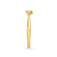 Irresistible 18 Karat Yellow Gold And Diamond Sleek Finger Ring,,hi-res 3