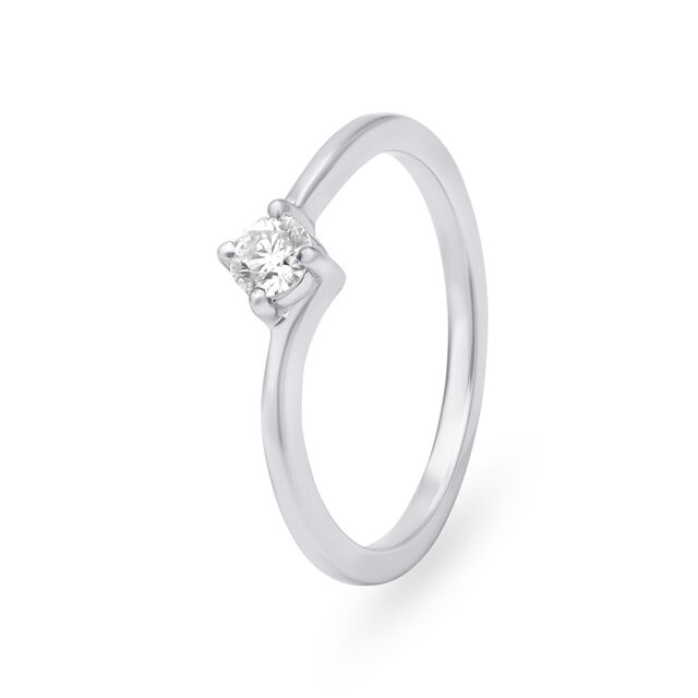 Classic 18 Karat White Gold And Diamond Finger Ring,,hi-res 