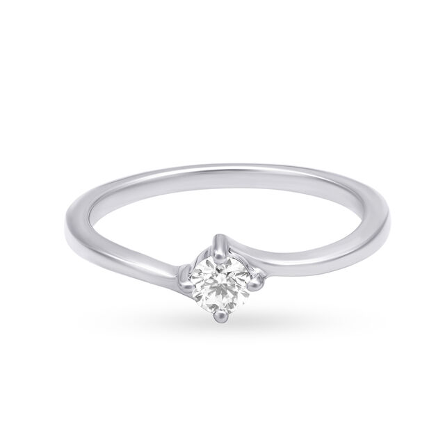 Classic 18 Karat White Gold And Diamond Finger Ring,,hi-res 2