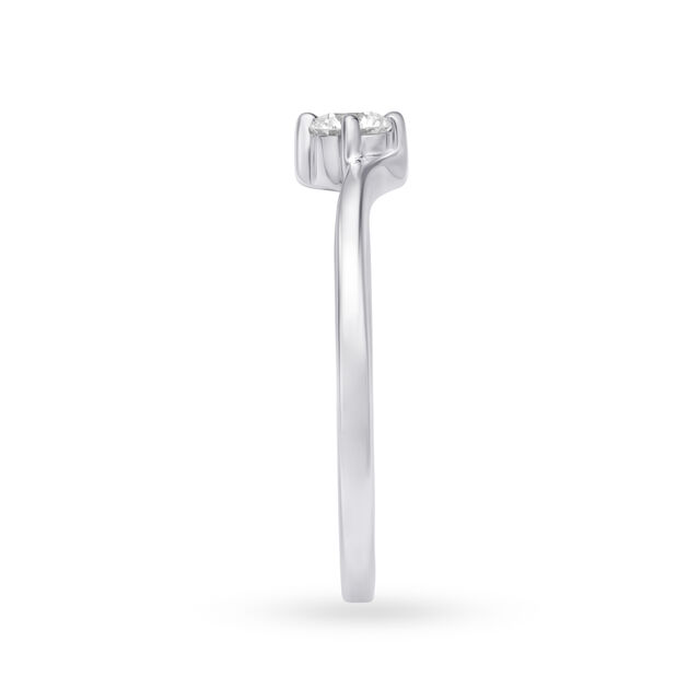 Classic 18 Karat White Gold And Diamond Finger Ring,,hi-res 3