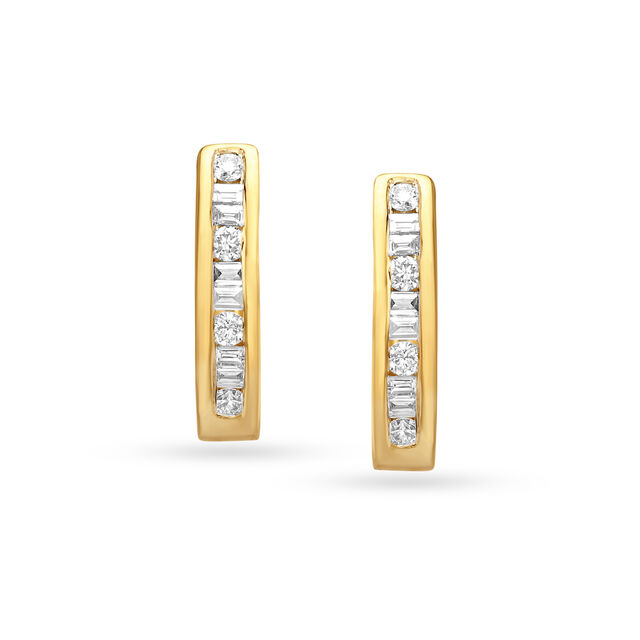 Luxurious Surreal Diamond Hoop Earrings 