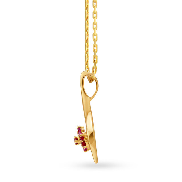 Timeless 18 Karat Yellow Gold Floral Pendant,,hi-res