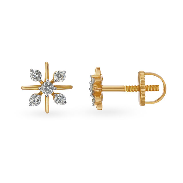 Striking Fancy Diamond Stud Earrings 2