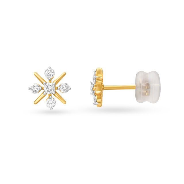 Winsome Nakshatra Motif Diamond Stud Earrings,,hi-res 2