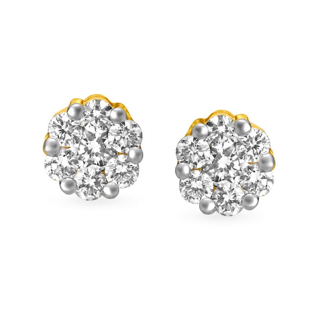 Marigold Diamond and Gold Stud Earrings,,hi-res 