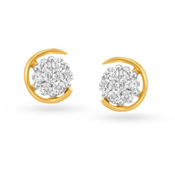 Pretty Seven Stone Diamond Stud Earrings