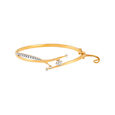 Dainty Floral Diamond Bangle,,hi-res 