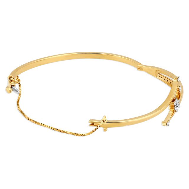 Dainty Floral Diamond Bangle,,hi-res 3