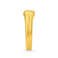 Charming Twisted Motif Gold Ring for Men 3