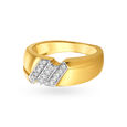 Bold Gold and Diamond Unisex Ring,,hi-res 2