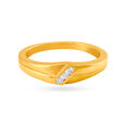 Contemporary 18 Karat Yellow Gold And Diamond Finger Ring,,hi-res 2