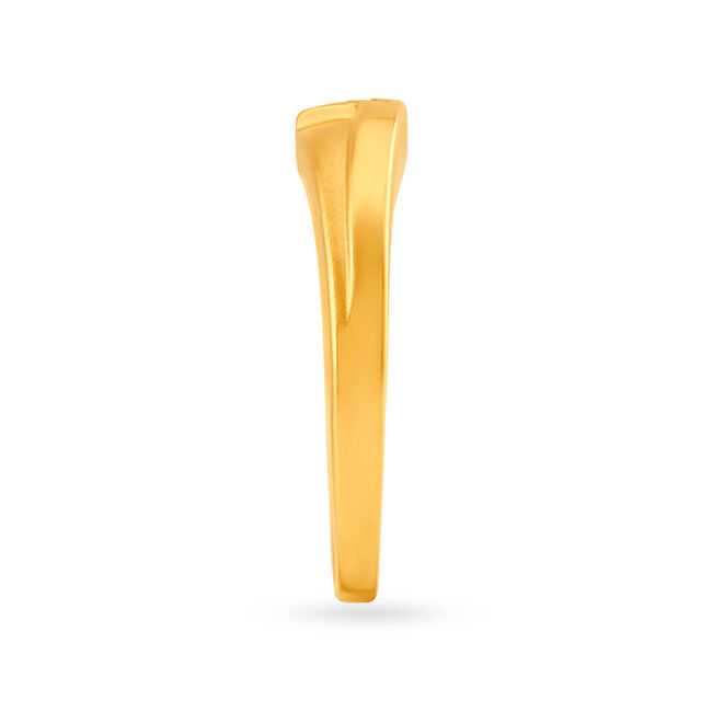 Contemporary 18 Karat Yellow Gold And Diamond Finger Ring,,hi-res 3