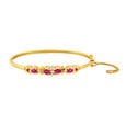 Fancy Ruby and Diamond Gold Bangle 