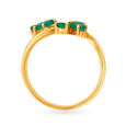 Entrancing 18 Karat Gold And Emerald Clover Ring,,hi-res 3