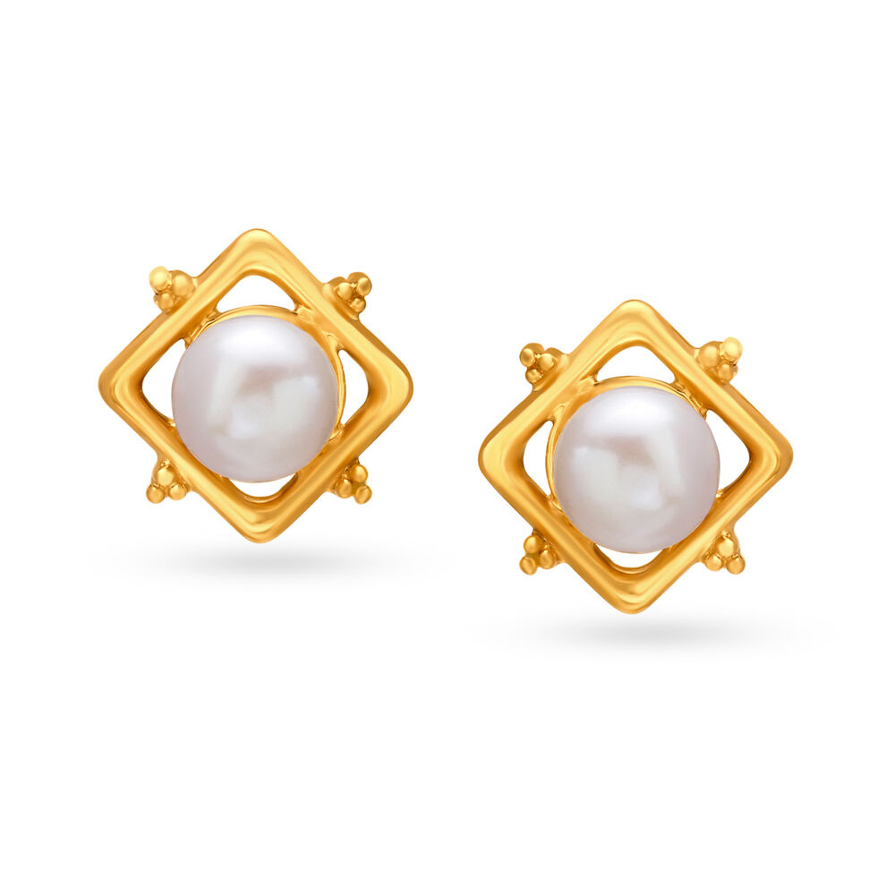 Tanishq pearl studs discount