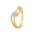 Delightful 18 Karat Yellow Gold And Diamond Floral Ring 
