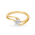 Delightful 18 Karat Yellow Gold And Diamond Floral Ring 2