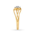 Delightful 18 Karat Yellow Gold And Diamond Floral Ring 3