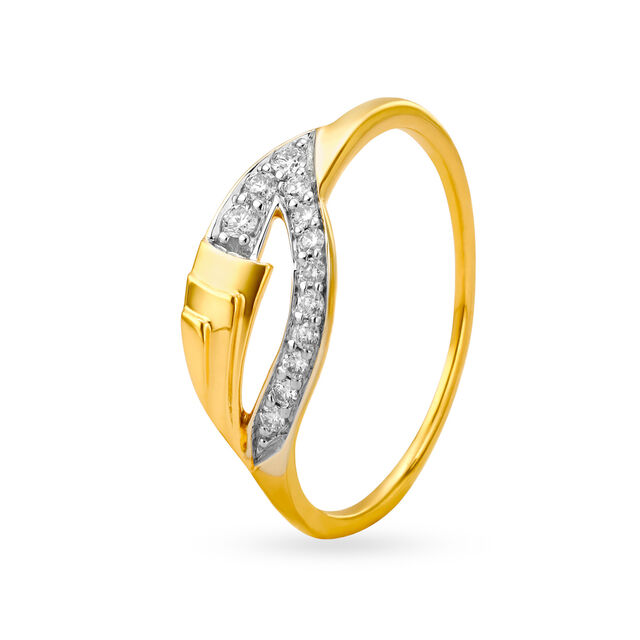 Leaf Pattern Contemporary Diamond Finger Ring,,hi-res 