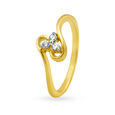 Petite Traditional Floral Diamond Finger Ring 