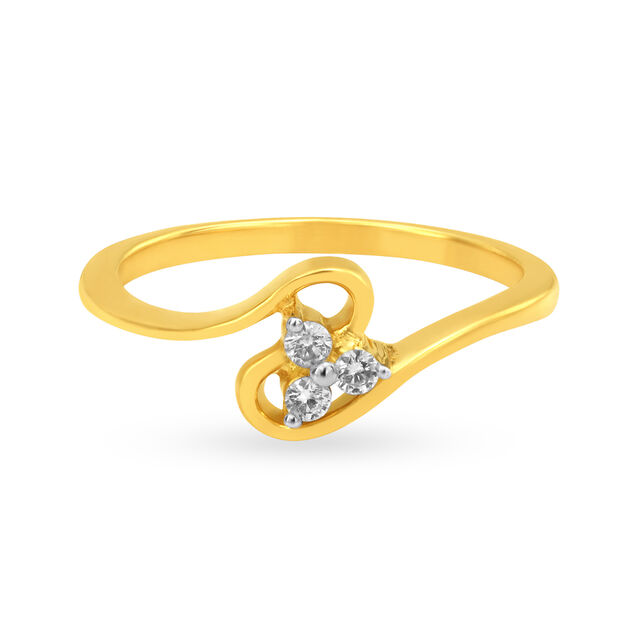 Petite Traditional Floral Diamond Finger Ring 2