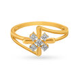 Contemporary Floral Motif Diamond Finger Ring,,hi-res 2