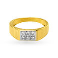 Traditional Rectangle Motif Diamond Finger Ring For Men 2