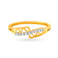 Artistic 18 Karat Yellow Gold And Diamond Finger Ring,,hi-res 2