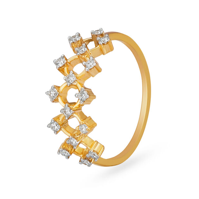 Contemporary Diamond Cocktail Ring,,hi-res 