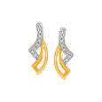 Glossy Eternity Diamond and Gold Stud Earrings,,hi-res 