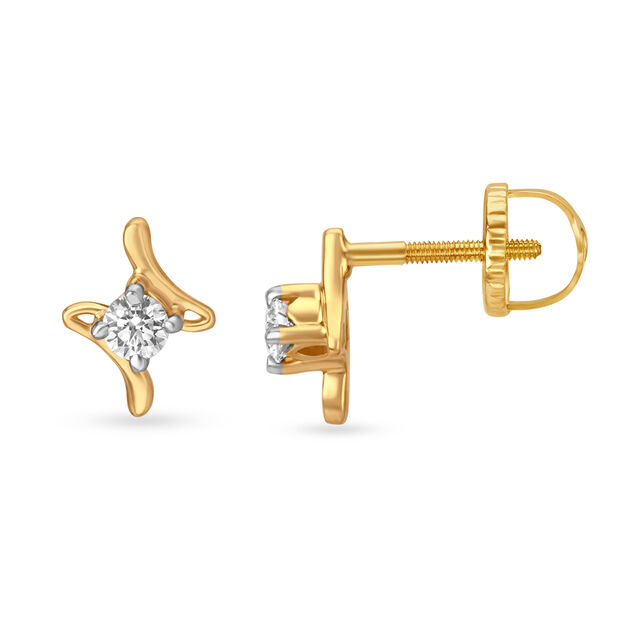Slender Ribbon Inspired Diamond Pendant and Earrings Set 4