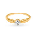 Single Stone Solitaire Look Diamond Finger Ring 2
