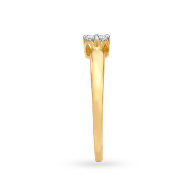 Single Stone Solitaire Look Diamond Finger Ring 3