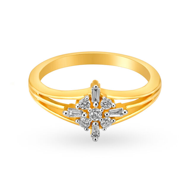 Starry 18 Karat Gold And Diamond Finger Ring,,hi-res 2