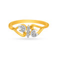 Butterfly Heart 18 Karat Gold And Diamond Finger Ring 2