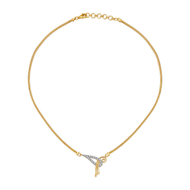 Charming Contemporary Gold and Diamond Necklace,,hi-res 