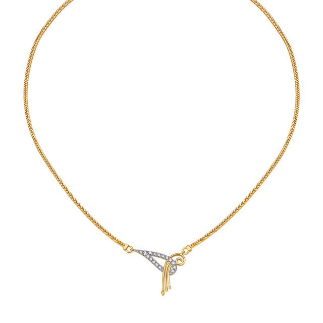 Charming Contemporary Gold and Diamond Necklace,,hi-res 2