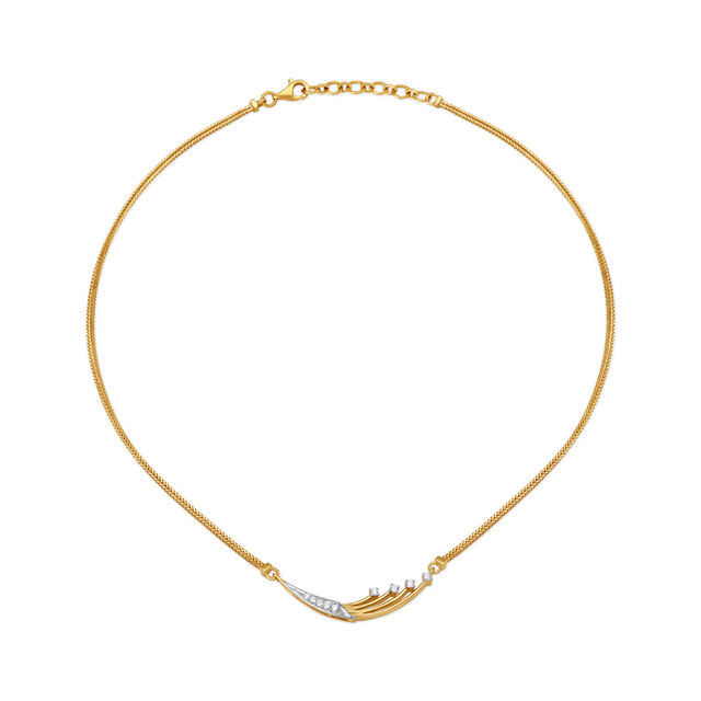 Slender Fancy Diamond Necklace 