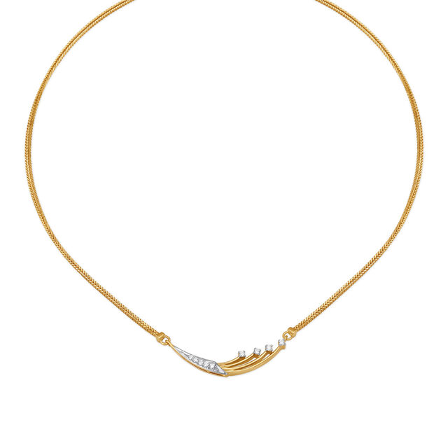 Slender Fancy Diamond Necklace 2