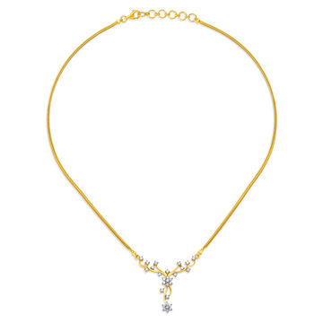Emilia Diamond Necklace in Floral Design