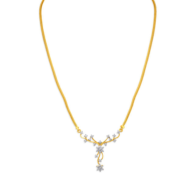 Emilia Diamond Necklace in Floral Design,,hi-res 2