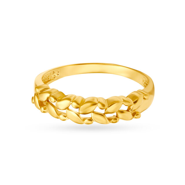 Pristine Leaf Gold Ring,,hi-res 2