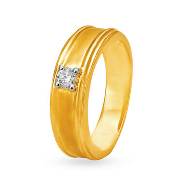Single Stone Diamond Finger Ring For Men