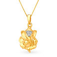 Yellow Gold Diamond Pendant,,hi-res 