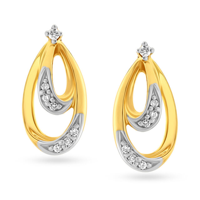 Tasteful Contemporary Seven Stone Stud Earrings