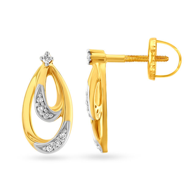 Tasteful Contemporary Seven Stone Stud Earrings