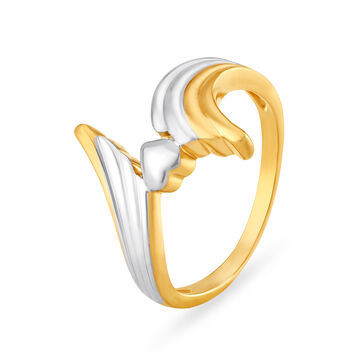 Surreal Heart Gold Ring