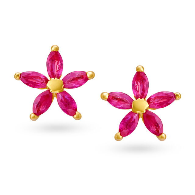 Linnea Ruby Pendant Earrings Set 2