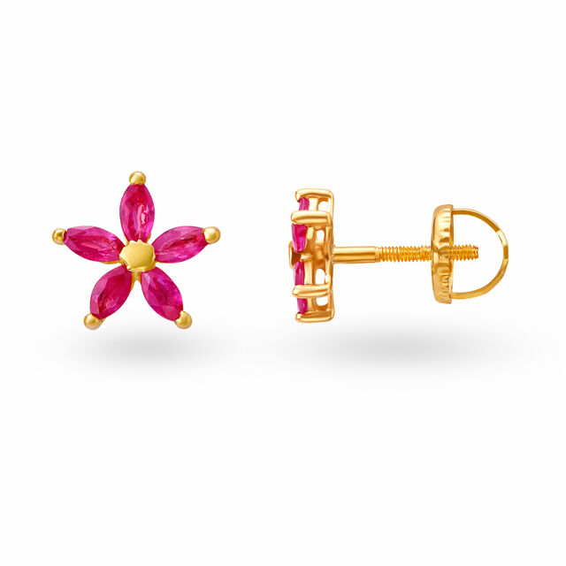 Linnea Ruby Pendant Earrings Set 4