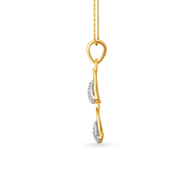 Chic Geometric Diamond Pendant and Earrings Set,,hi-res 3